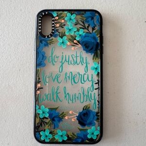 Casetify Floral Phone Case - Blue and Black IPhone 10- XS max